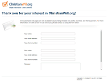 Tablet Screenshot of christianwill.org